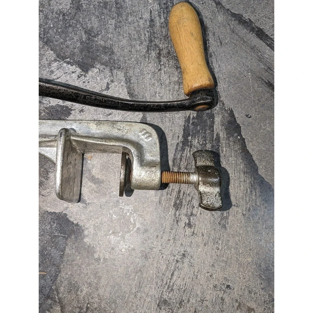 Vintage‎ Keystone Meat Grinder No 10 Hand Crank Table Mount Boyertown PA